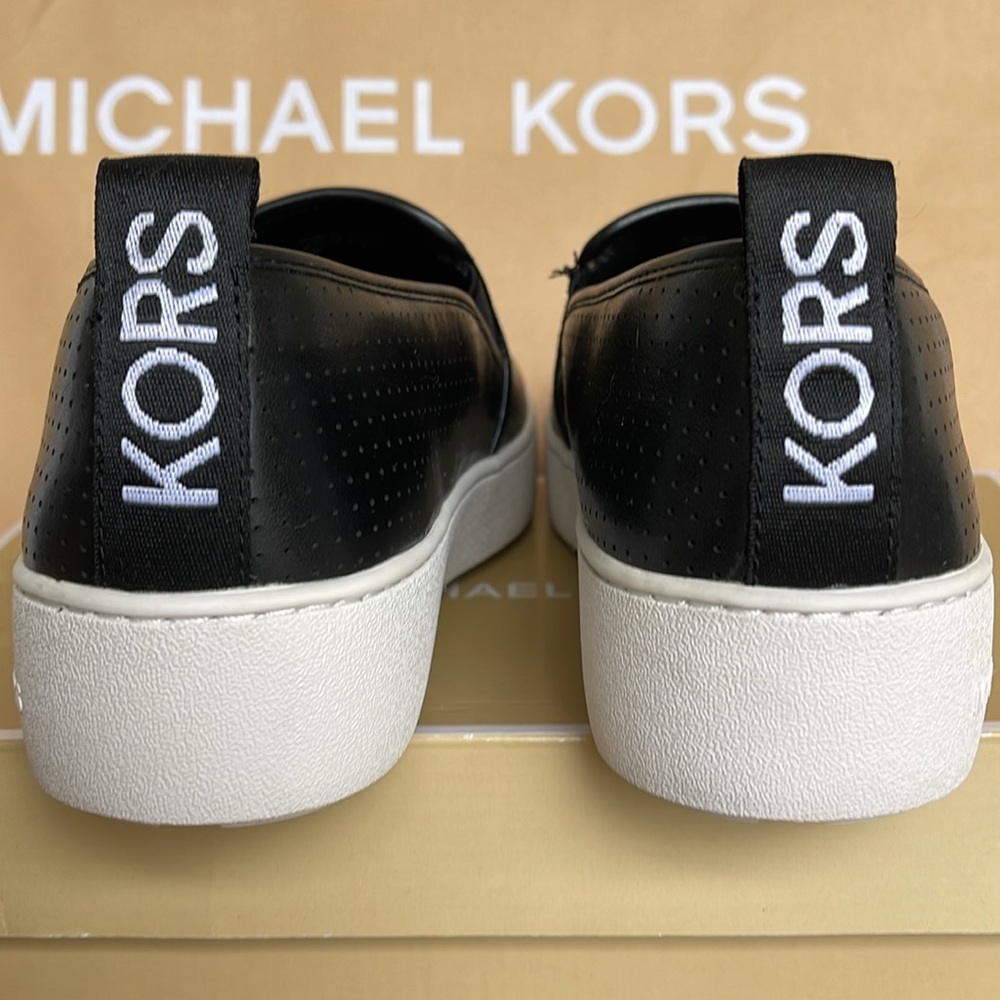 Michael Kors TEDDI SLIP ON NAPPA PU PERFORATED 4959TDFP4L NIB Platforms Sneakers - Picture 13 of 16